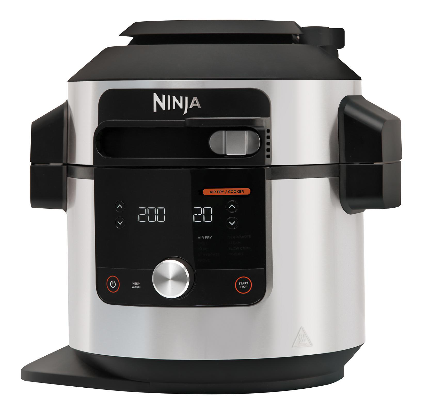 NINJA Foodi MAX 12-in-1 SmartLid (1760 Multikocher Watt) Edelstahl/Schwarz Multikocher