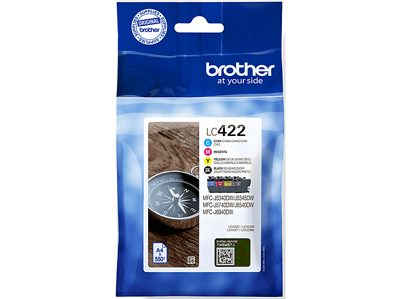 Brother Lc422 Zwart + Tricolor Valuepack