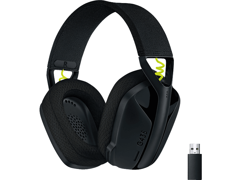 LOGITECH G435 LIGHTSPEED Kompatibel mit Dolby Atmos, PC, PS4, PS5 und Handy, kabelloses, Over-ear Gaming-Headset Bluetooth Schwarz | Gaming Headsets