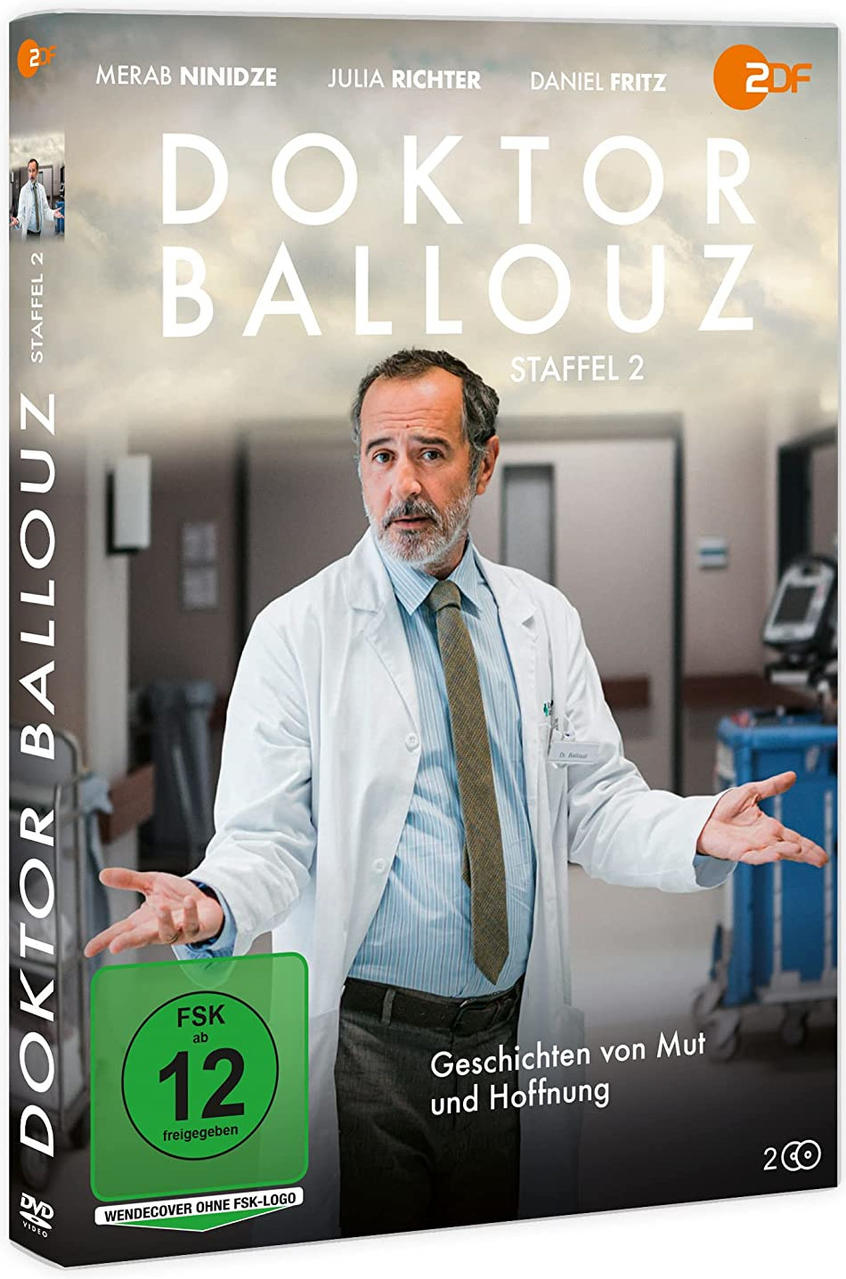 DVD-Hülle mit Schauspieler auf dem Cover und Titel DOKTOR BALLOUZ.