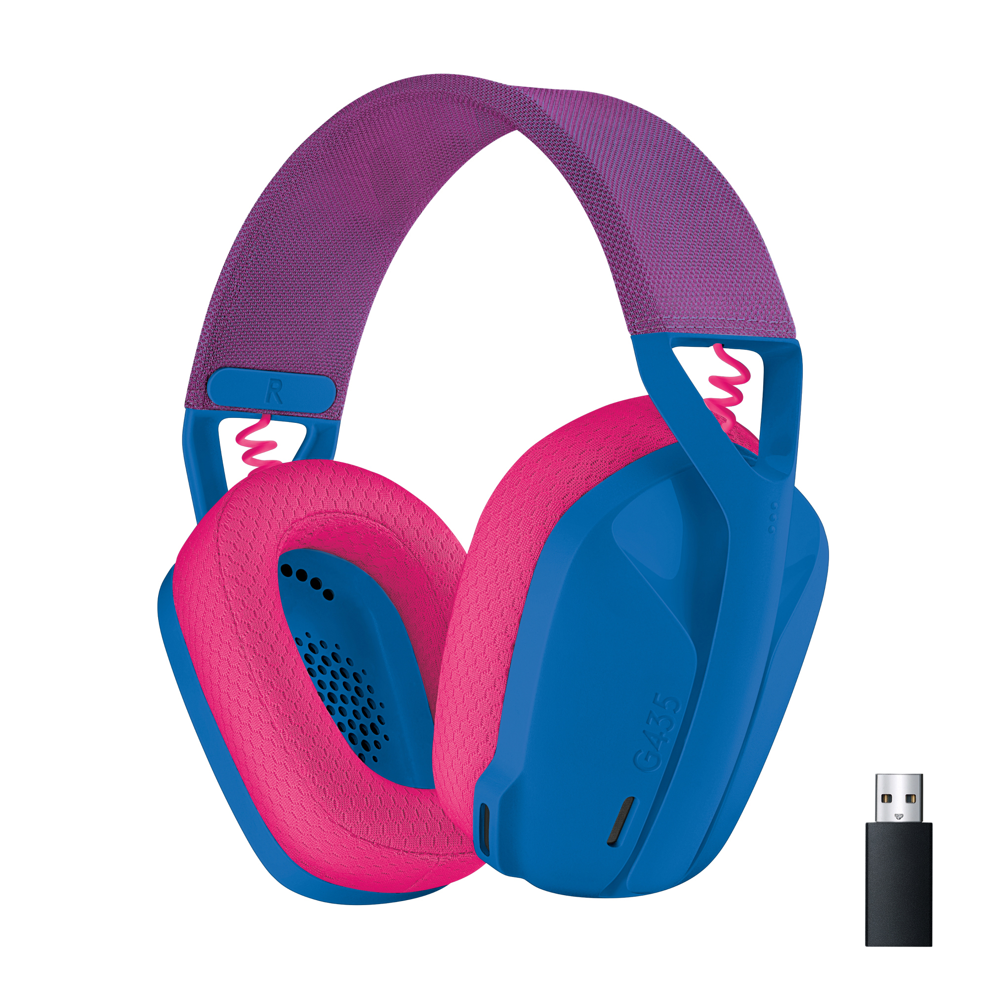 Kompatibel Gaming-Headset PS5 und LOGITECH G435 Blau Dolby Bluetooth PC, PS4, Over-ear Handy, Atmos, mit kabelloses, LIGHTSPEED