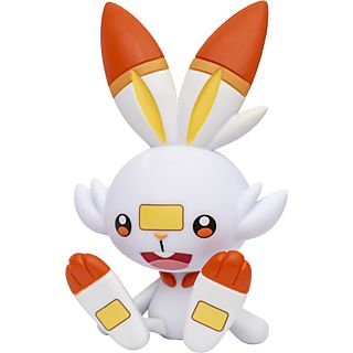 JAZWARES Pokémon: Hopplo (10 cm) - Sammelfigur (Weiss/Orange/Gelb)