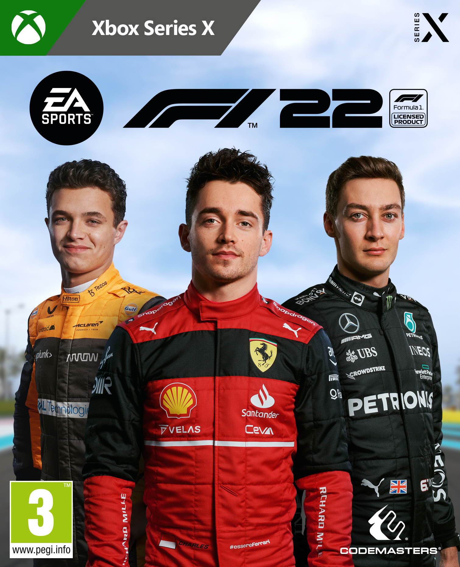 Gamebox. Het bevat drie Formule 1-coureurs.