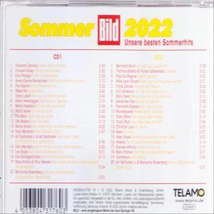 CD-Cover, Sommer Bild 2022, mit einer Liste von Songtiteln und Künstlernamen.