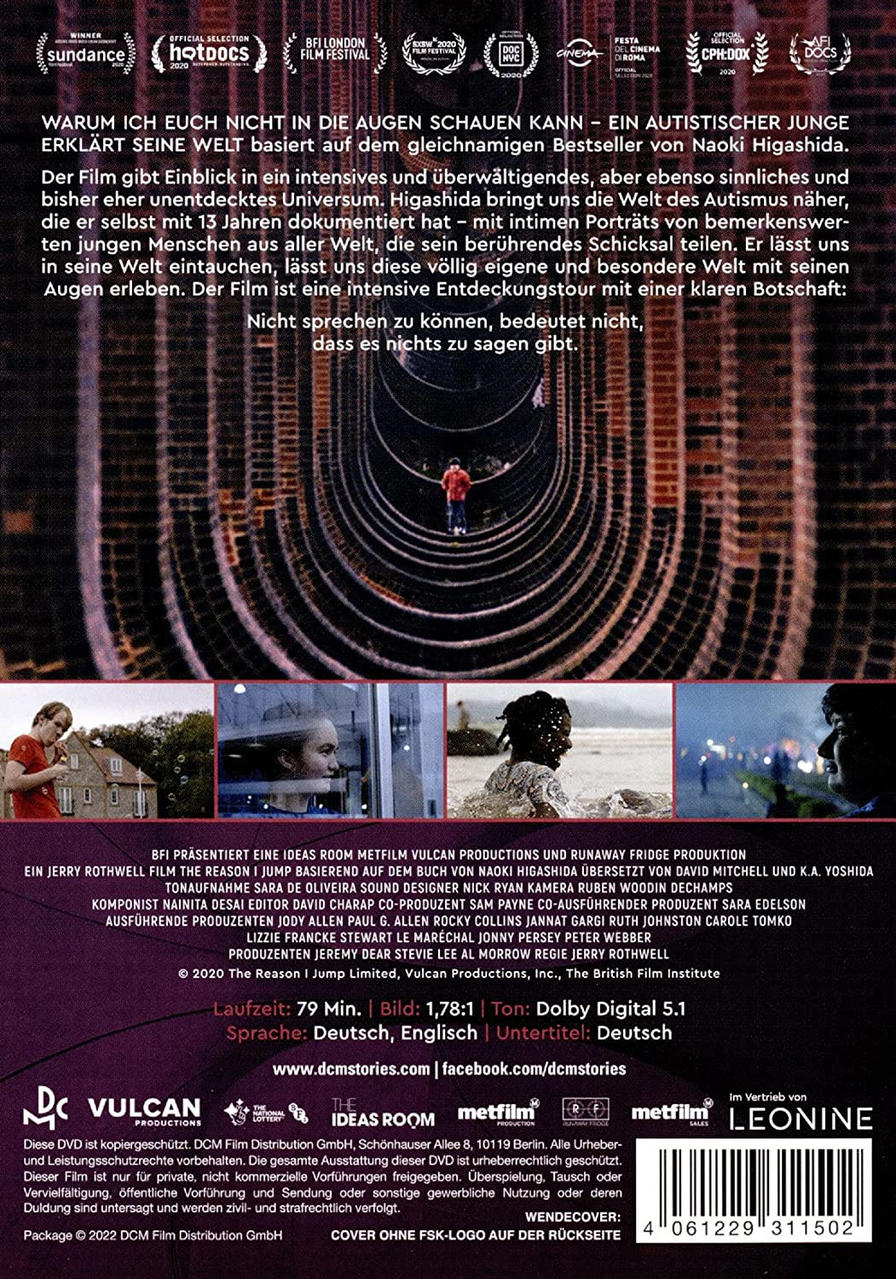 Filmplakat mit Text auf Deutsch und Englisch. Eine Person in einem Tunnel und Gesichter im Hintergrund.