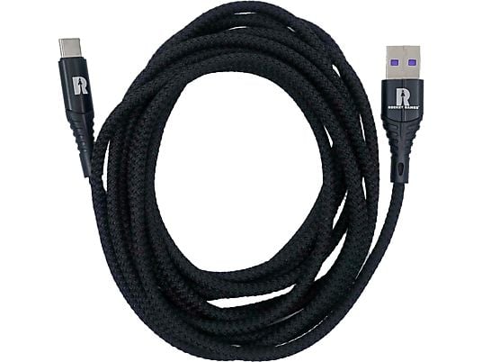 ROCKET GAMES USB-A USB-C - Câble de données et de charge (Noir)