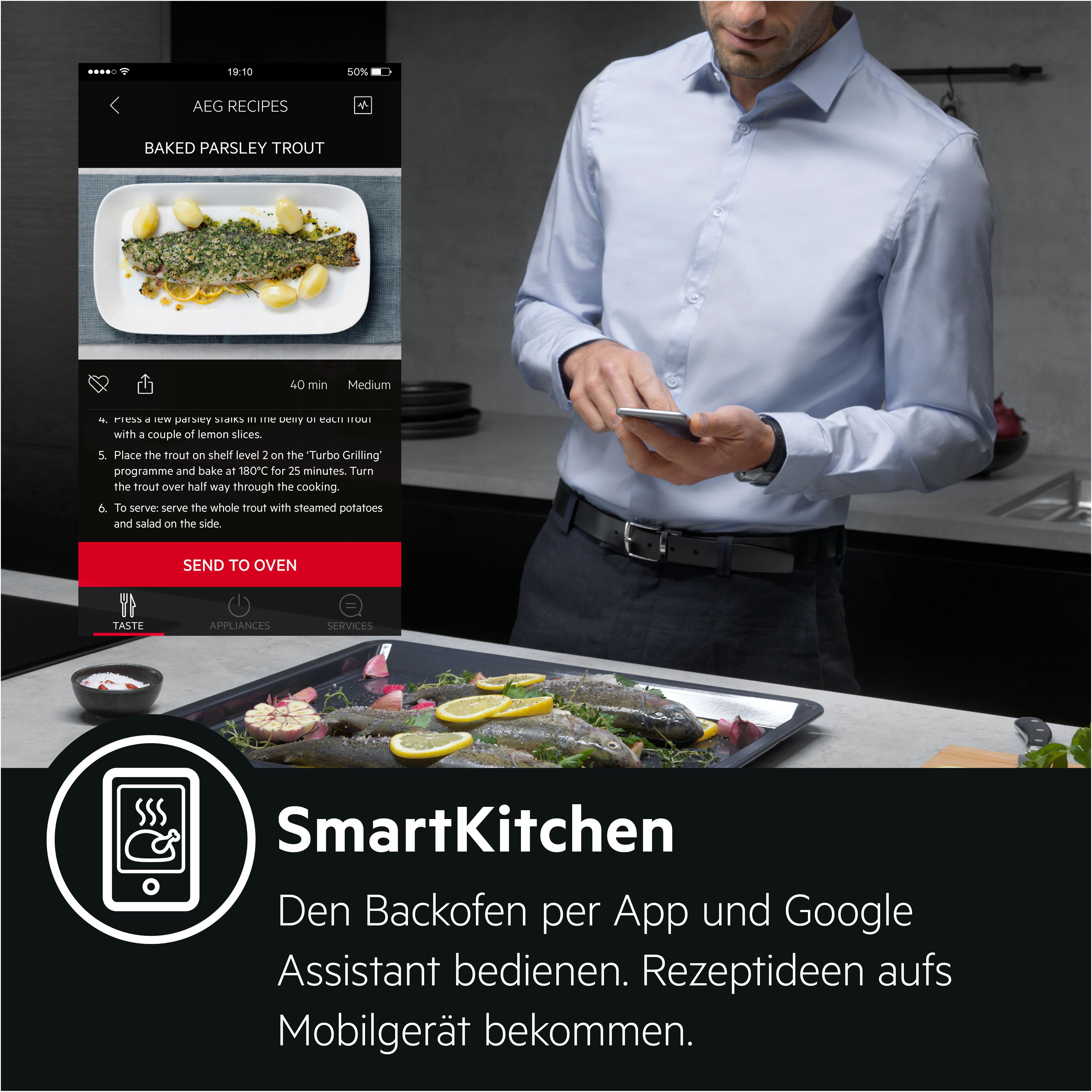 AEG BCO57501V2, Backofen (Einbaugerät, 72 l, 596 mm breit)