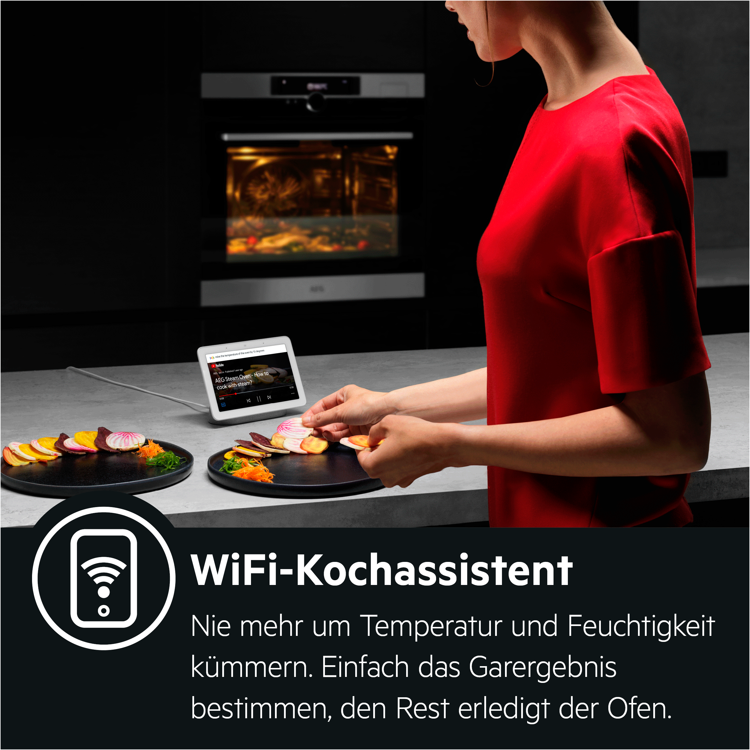AEG BCO57501V2, Backofen (Einbaugerät, 72 l, 596 mm breit)