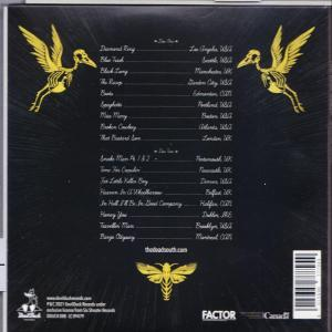 Rückseite eines Albums mit Songtiteln und Künstlerinformationen.