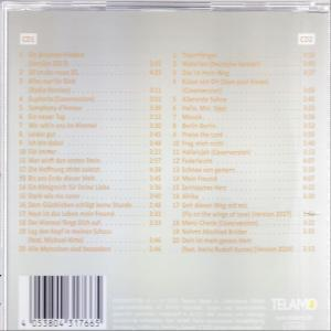 CD-Hülle hinten mit Titelliste, Titel und Copyright-Informationen. Telamo-Logo.