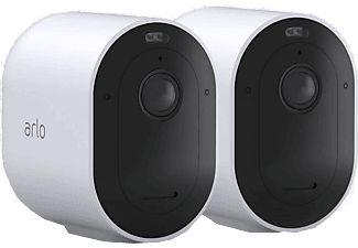 ARLO WiFi Smart beveiligingscamera Pro 4 voor buiten Wit 2-Pack (VMC4050P-100EUS)