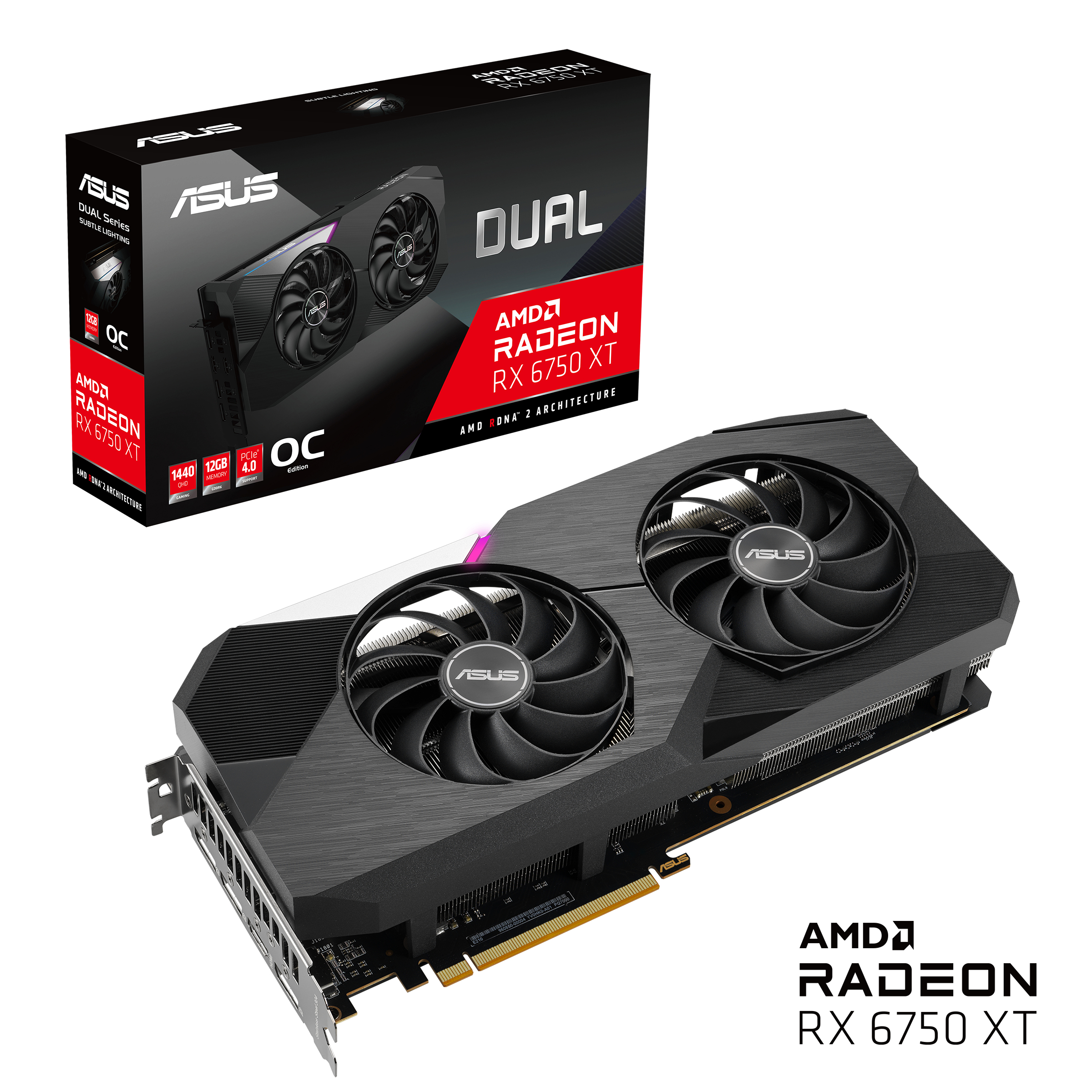 ASUS Radeon Dual RX6750XT O12G (90YV0HK0-M0NA00) (AMD, Grafikkarte)