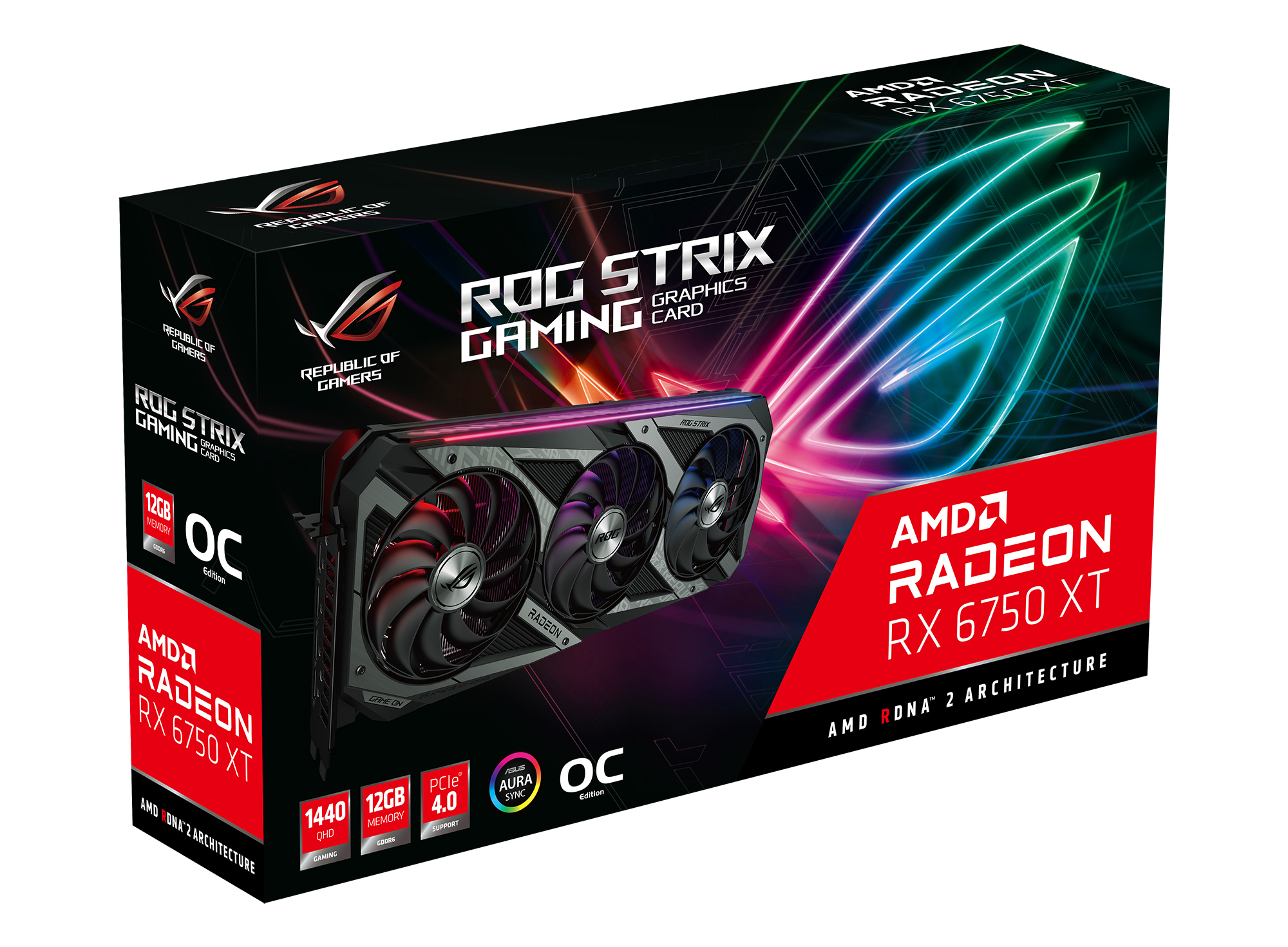 Radeon Grafikkarte) (AMD, Strix Gaming O12G ROG ASUS (90YV0HK1-M0NA00) RX6750XT
