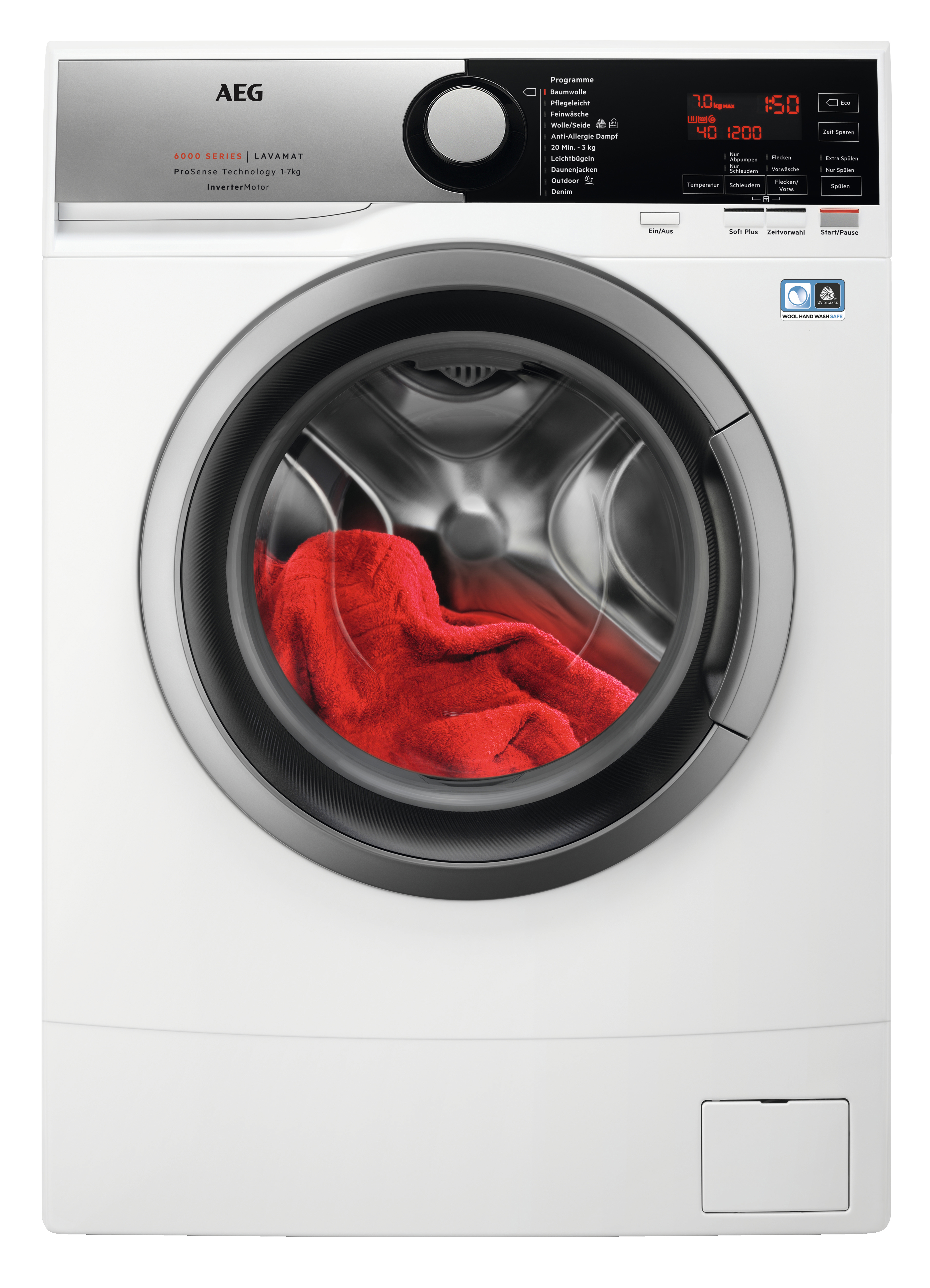 AEG L6SE72475 Serie 6000 mit ProSense Mengenautomatik Waschmaschine (7 kg, 1351 U/Min., D, Ja)