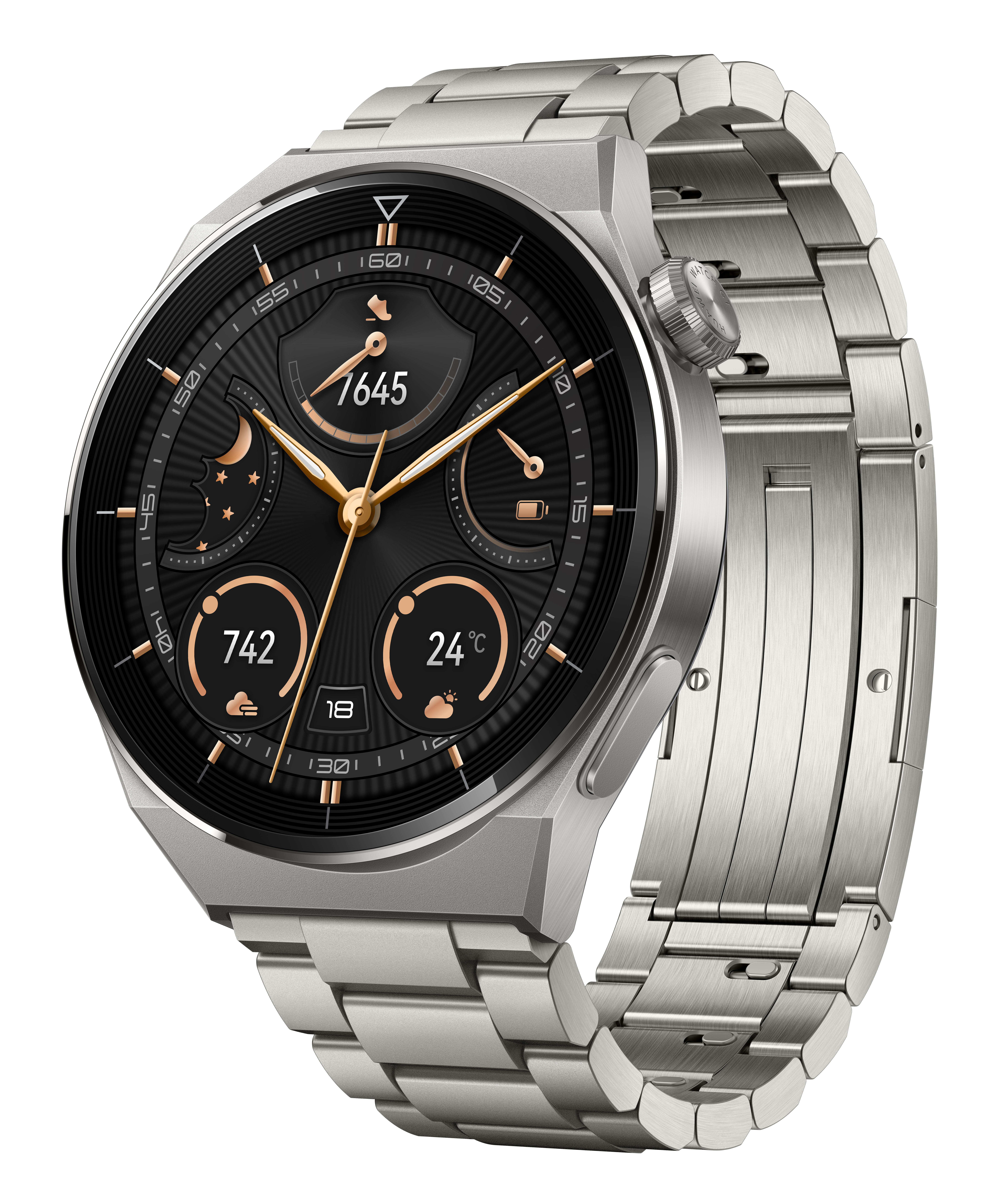 HUAWEI Watch GT 3 mm Pro Titanium, mm, Smartwatch 140-210 46 Titanium Titanium