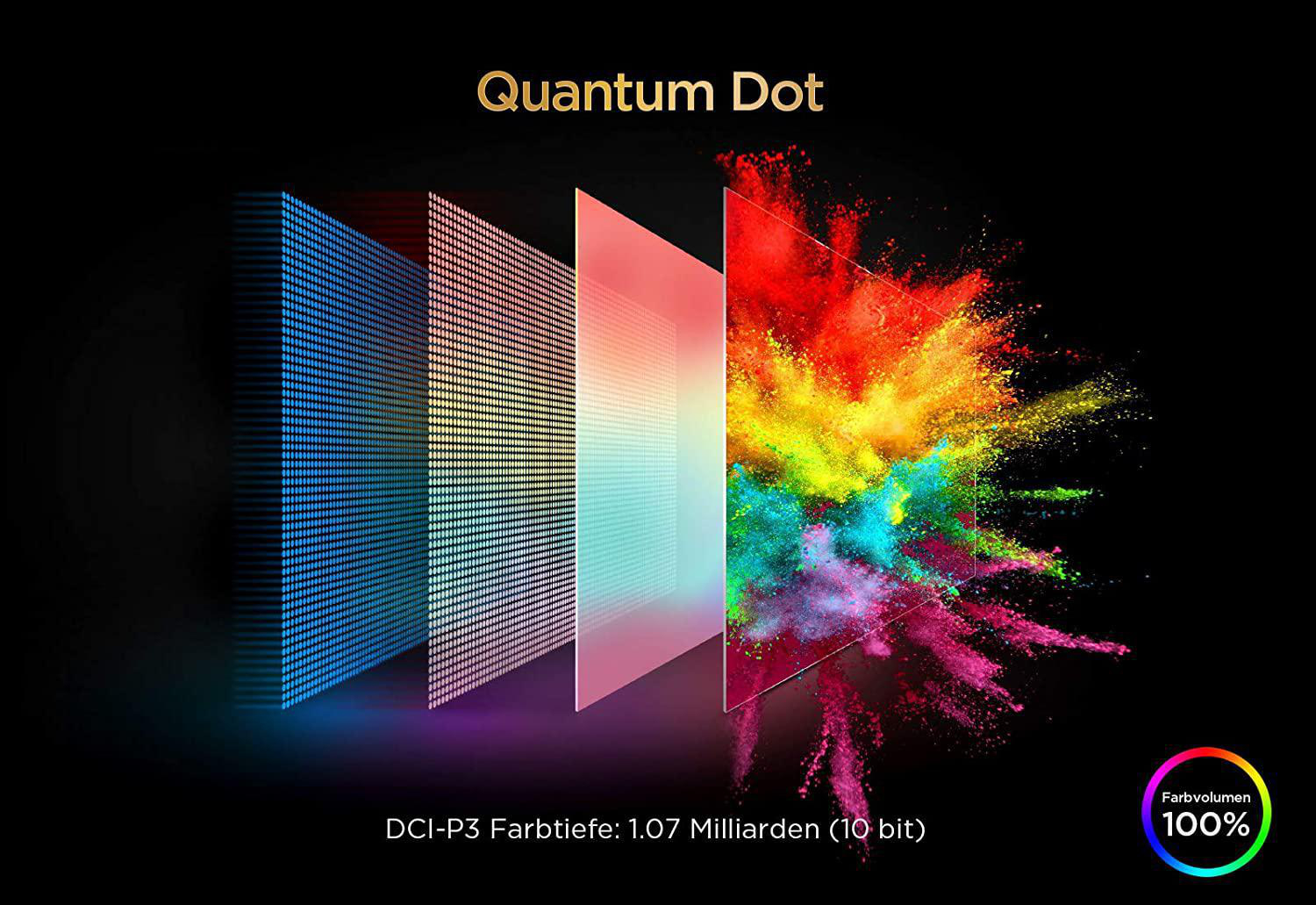 TCL 43C725 QLED TV (Flat, 43 Zoll / 109,2 cm, QLED 4K, SMART TV, Android R (11.0))