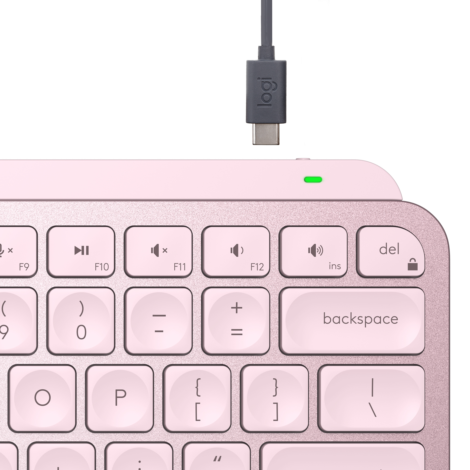 LOGITECH Clavier sans fil MX Keys Mini Illuminated QWERTZU Pink (920-010487)