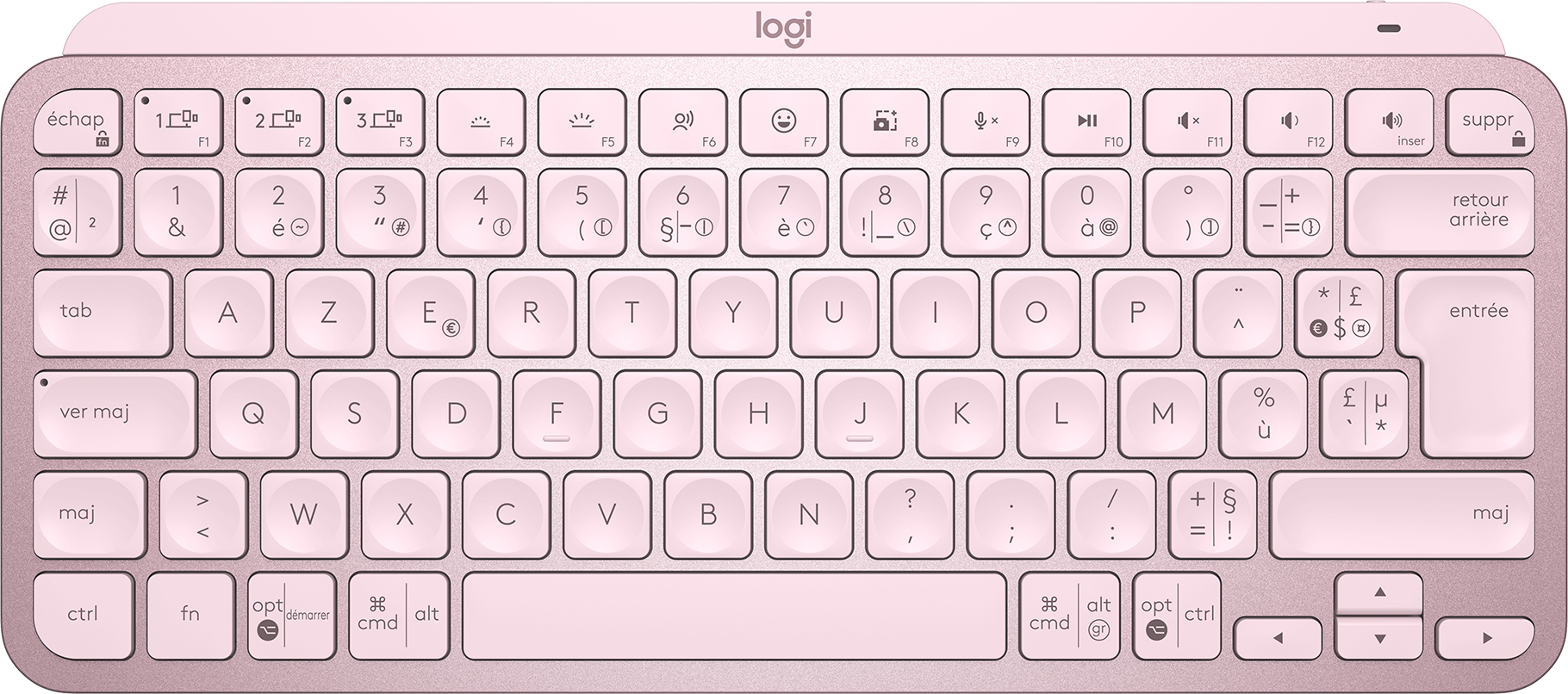 LOGITECH Clavier sans fil MX Keys Mini Illuminated QWERTZU Pink (920-010487)