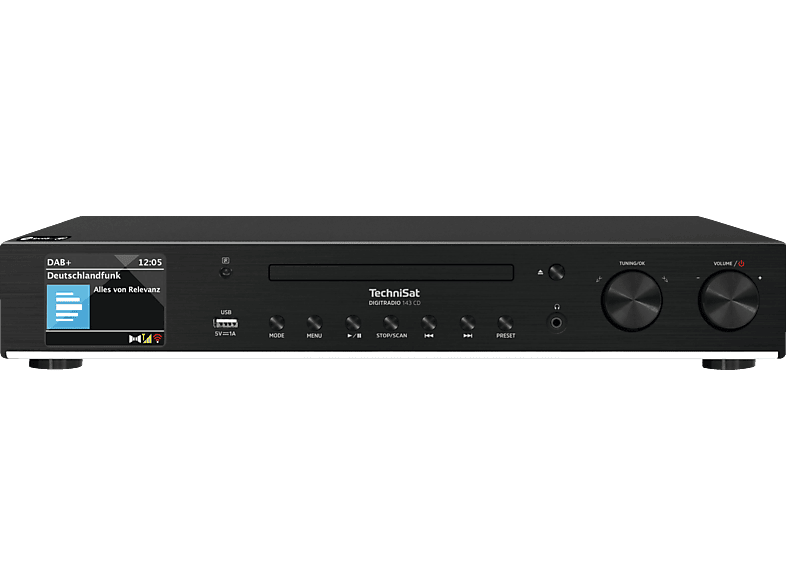 TECHNISAT DIGITRADIO 143 CD DAB Radio, AM, FM, DAB, DAB+, Internet Bluetooth, Schwarz