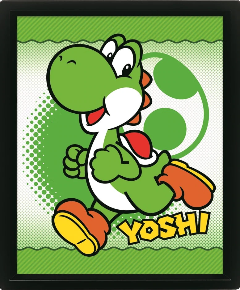 PYRAMID Mario/Yoshi - Lentikulares 3D-Poster (Mehrfarbig)