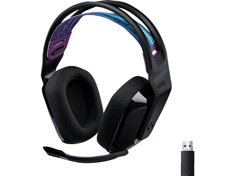LOGITECH G535 LIGHTSPEED, Over-ear Gaming Headset Schwarz