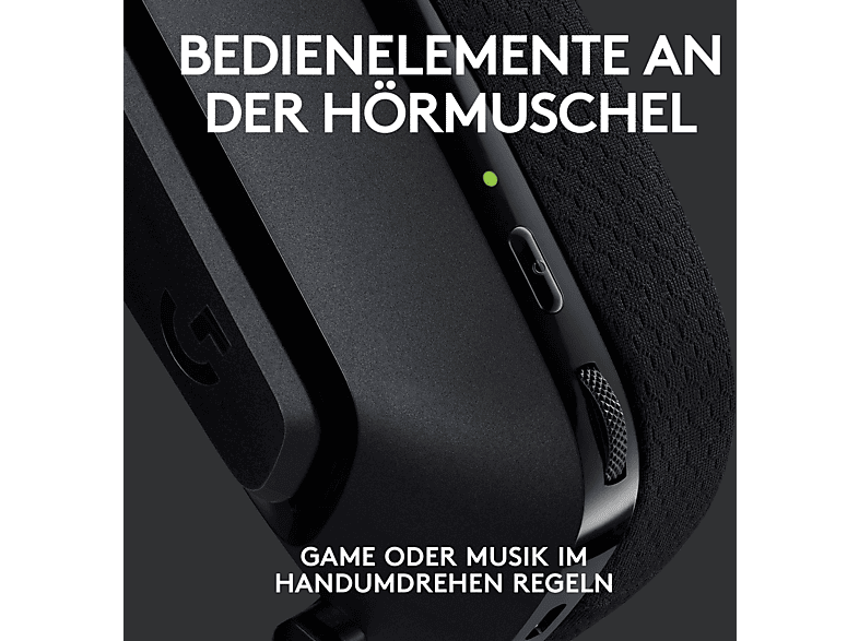 LOGITECH G G535 Lightspeed, Kabelloses Gaming Headset, (PC/MAC), Schwarz — Foto 5 von 5