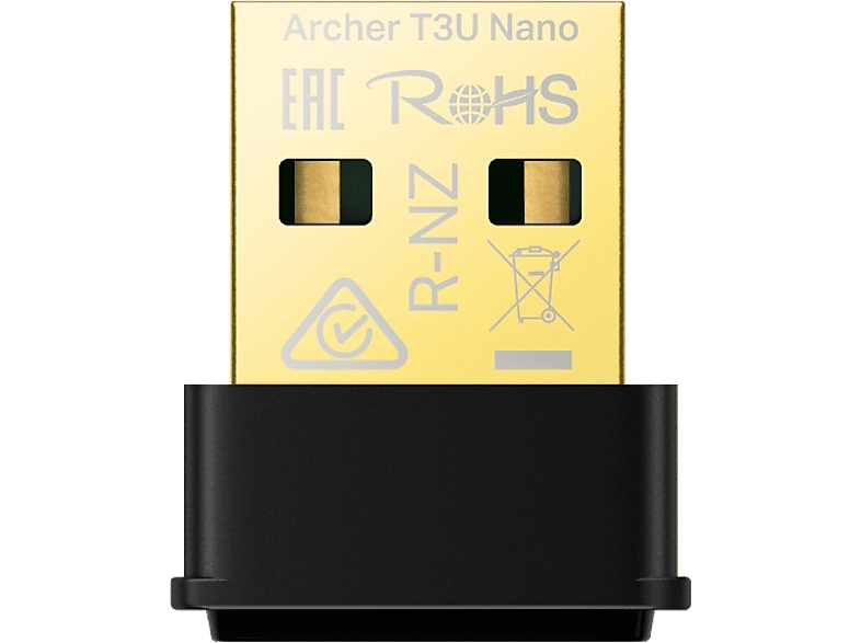 TP-LINK Archer T3U Nano 1300 MBPS Kablosuz Dual Band USB Adaptör Siyah_0