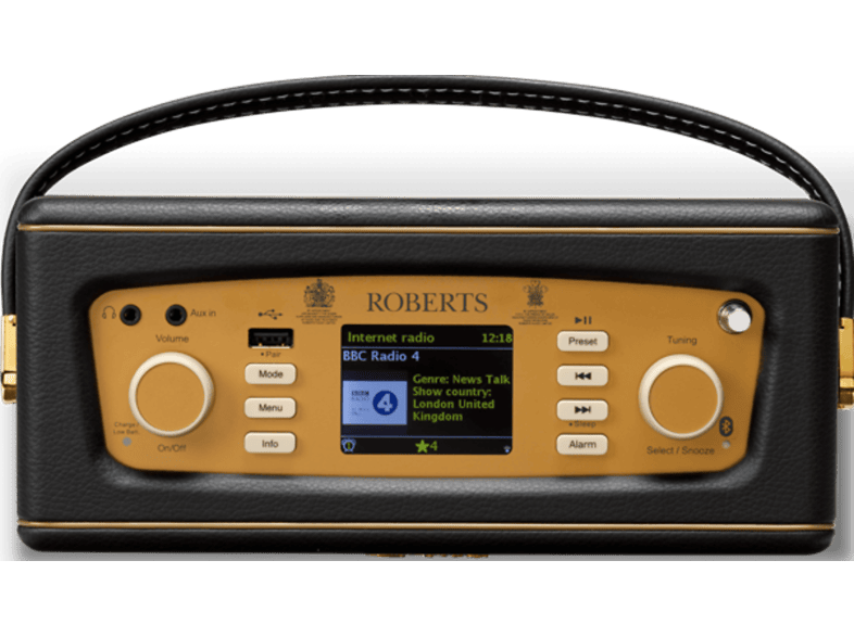 Roberts Radio Revival iStream 3L Smart-Radio, Schwarz; Internet Radio — Foto 2 von 3