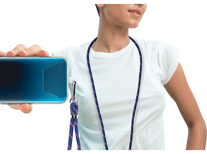 Cellular Line Smartphone-Kordel lace zum Umhängen für Smartphone-Backcover, Blau Umhängetasche, für Universal Universal, Blau; Universelles Umhängeband — Foto 4 von 5