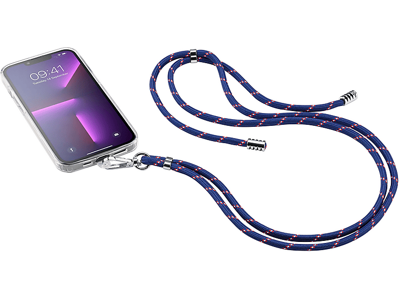Cellular Line Smartphone-Kordel lace zum Umhängen für Smartphone-Backcover, Blau Umhängetasche, für Universal Universal, Blau; Universelles Umhängeband — Foto 5 von 5