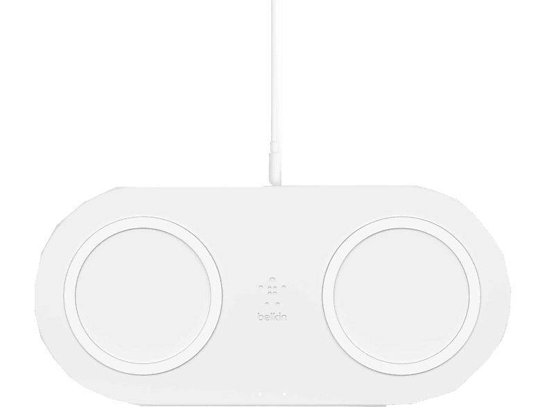 Belkin 10W İkili Hızlı Kablosuz Şarj Cihazı Beyaz