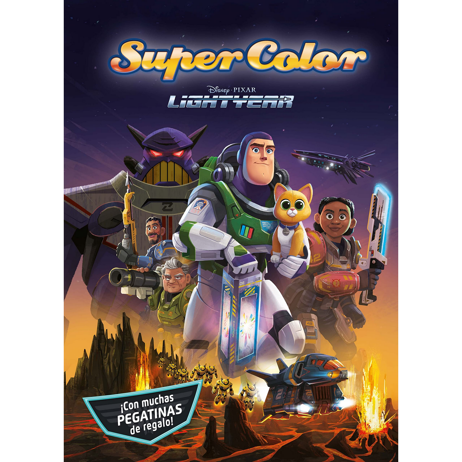 Lightyear. Supercolor Libro para colorear con pegatinas. vv. aa. actividades. editorial disney.