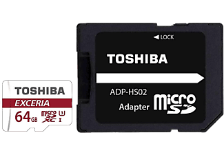 TOSHIBA Exceria M302 64GB microSDHC memóriakártya adapterrel (THN-M302R0640EA)