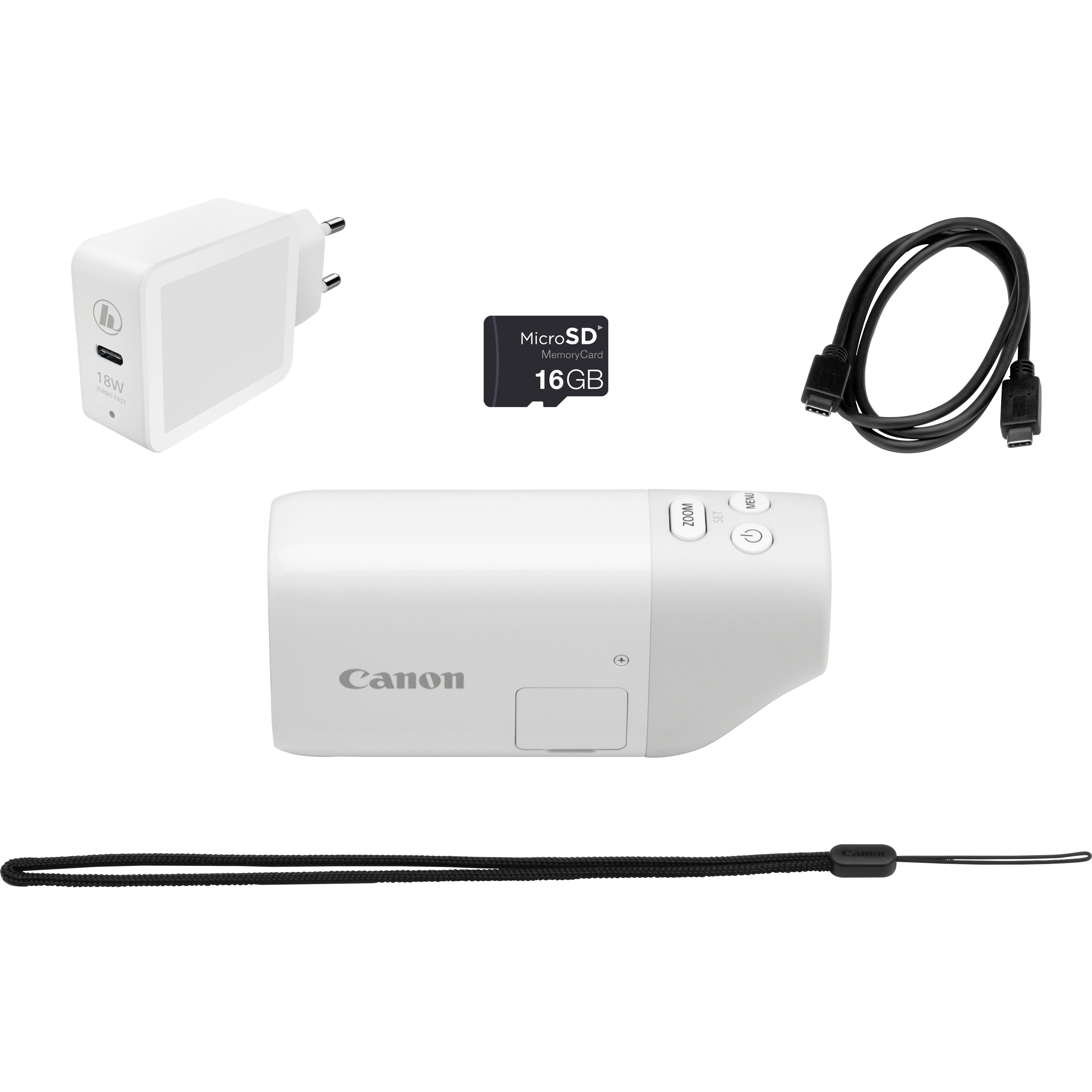CANON PowerShot ZOOM Spektiv-Stil Basis Kit Kompaktkamera Weiß, Nein, WLAN