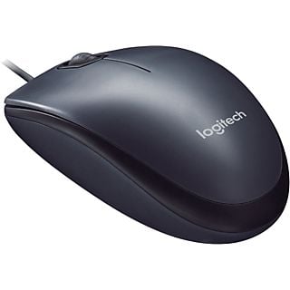 Ratón con cable - Logitech M90, Ambidiestro, USB, Multiplataforma, 1000dpi, Negro