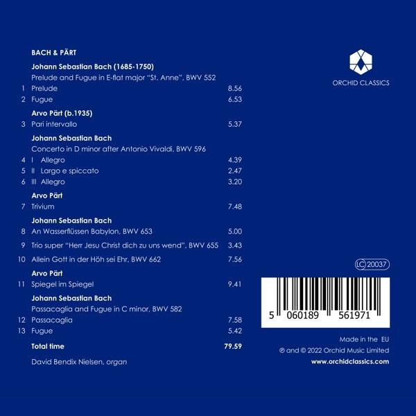 David Bendix Nielsen - Bach And Pärt  - (CD)