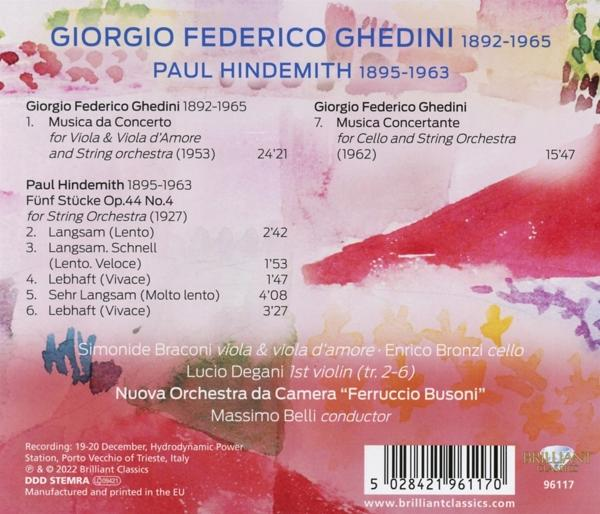 VARIOUS - Ghedini-Hindemith:Musica Da Concerto  - (CD)