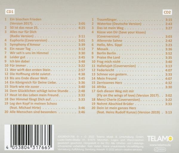 CD-Cover mit Trackliste, weißer Text auf dunklem Hintergrund, mehrere Tracks gelistet.