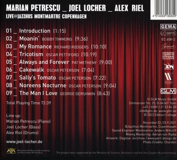 Petrescu,Marian/Locher,Joel/Riel,Alex - Live At Jazzhus Montmartre,Kopenhagen (Digi)  - (CD)