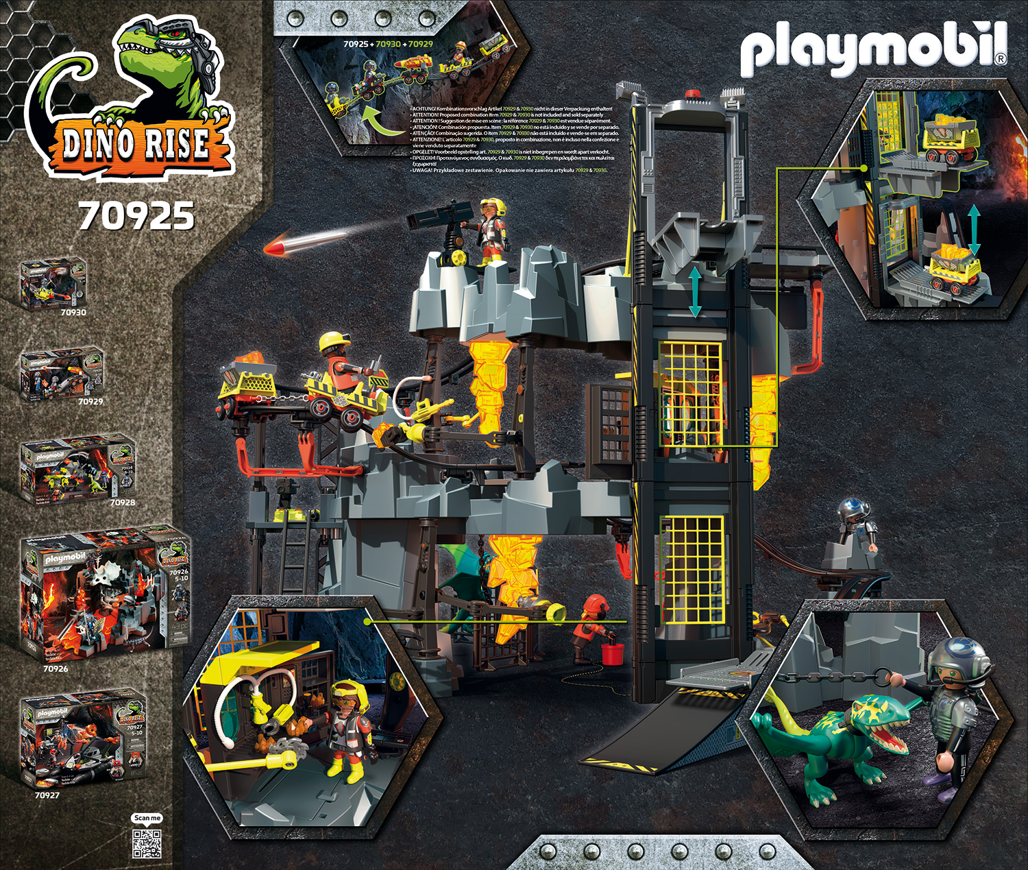 PLAYMOBIL 70925 Dino Mine Spielset, Mehrfarbig