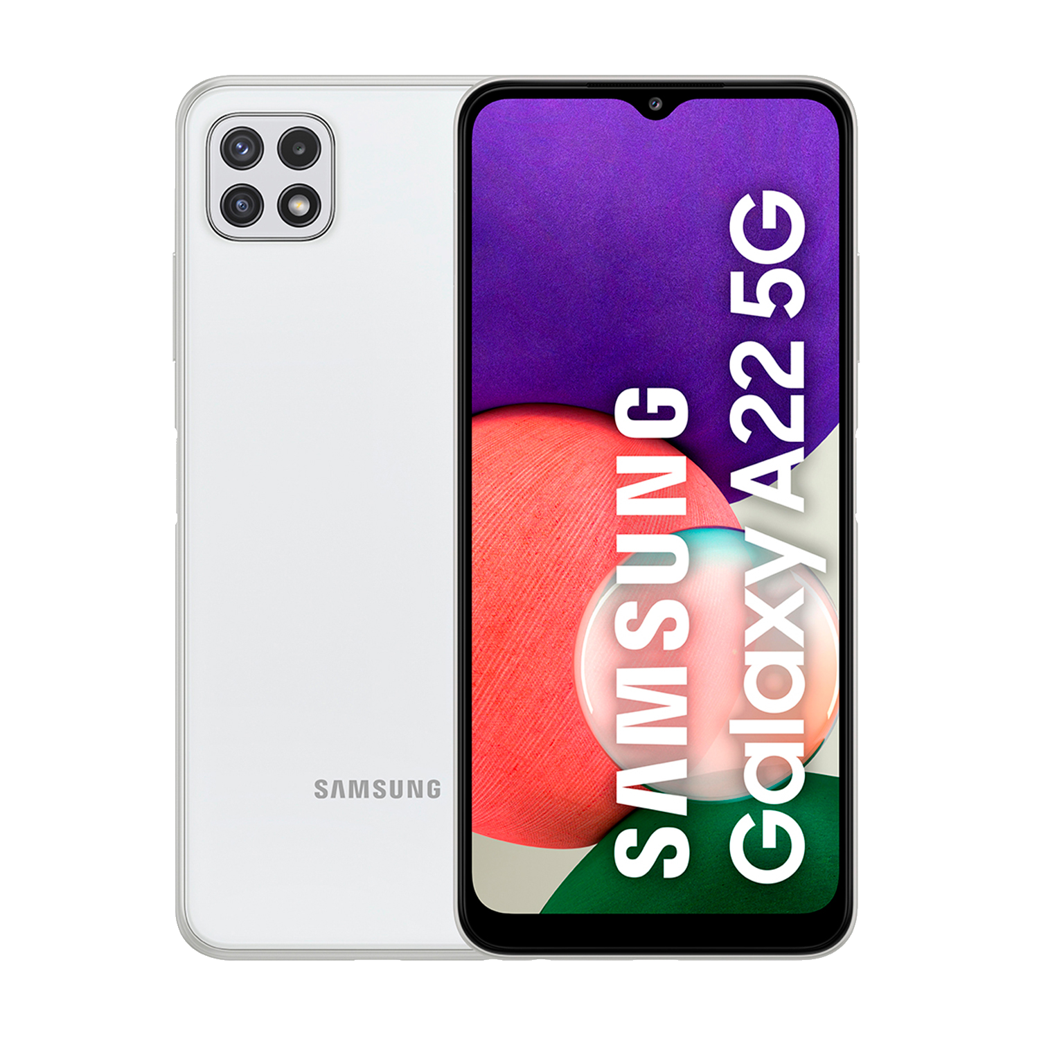 Móvil - Samsung Galaxy A22 5G, Blanco, 128 GB, 4 GB RAM, 6.6" FHD+, MT6739, 5000 mAh, Android 11