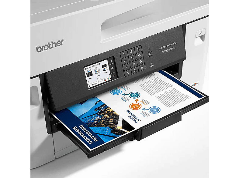 BROTHER MFC-J5345DW Multifunktionsdrucker, WLAN, Duplexeinheit (für beidseitigen Druck), A4, A3, Weiß — Foto 3 von 3