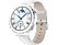 HUAWEI Watch GT 3 Pro Ceramic okosóra 43mm, ezüst színű rozsdamentes acél tok, fehér bőr szíj