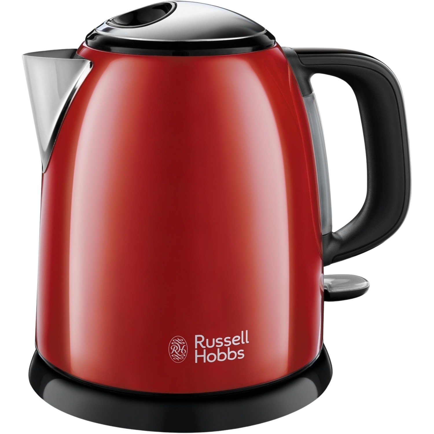 Hervidor de agua - Russell Hobbs Mini ColourPlus 24992-70, 1 l, Base 360º, Apagado automático, Rojo