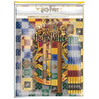 Pack papelería - Sherwood RD-RS461630, Harry Potter, Estuche, Regla, Bolígrafo, 5 Lápices, Multicolor