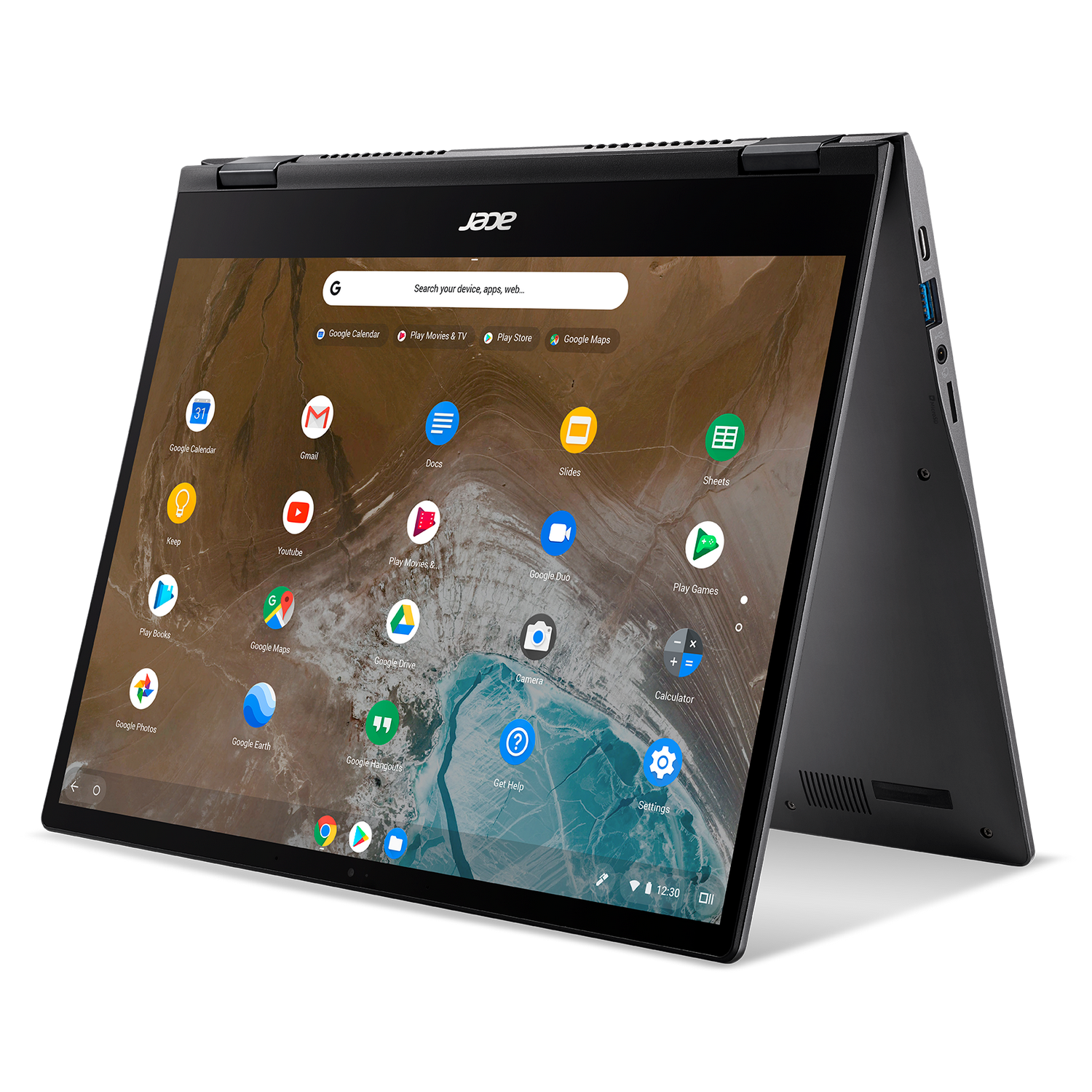 Convertible 2 en 1 - Acer Chromebook Spin 713 CP713-2W-72QT, 13.5" 2K, Intel® Core™ i7-10510U, 16GB RAM, 256GB SSD, Chrome OS