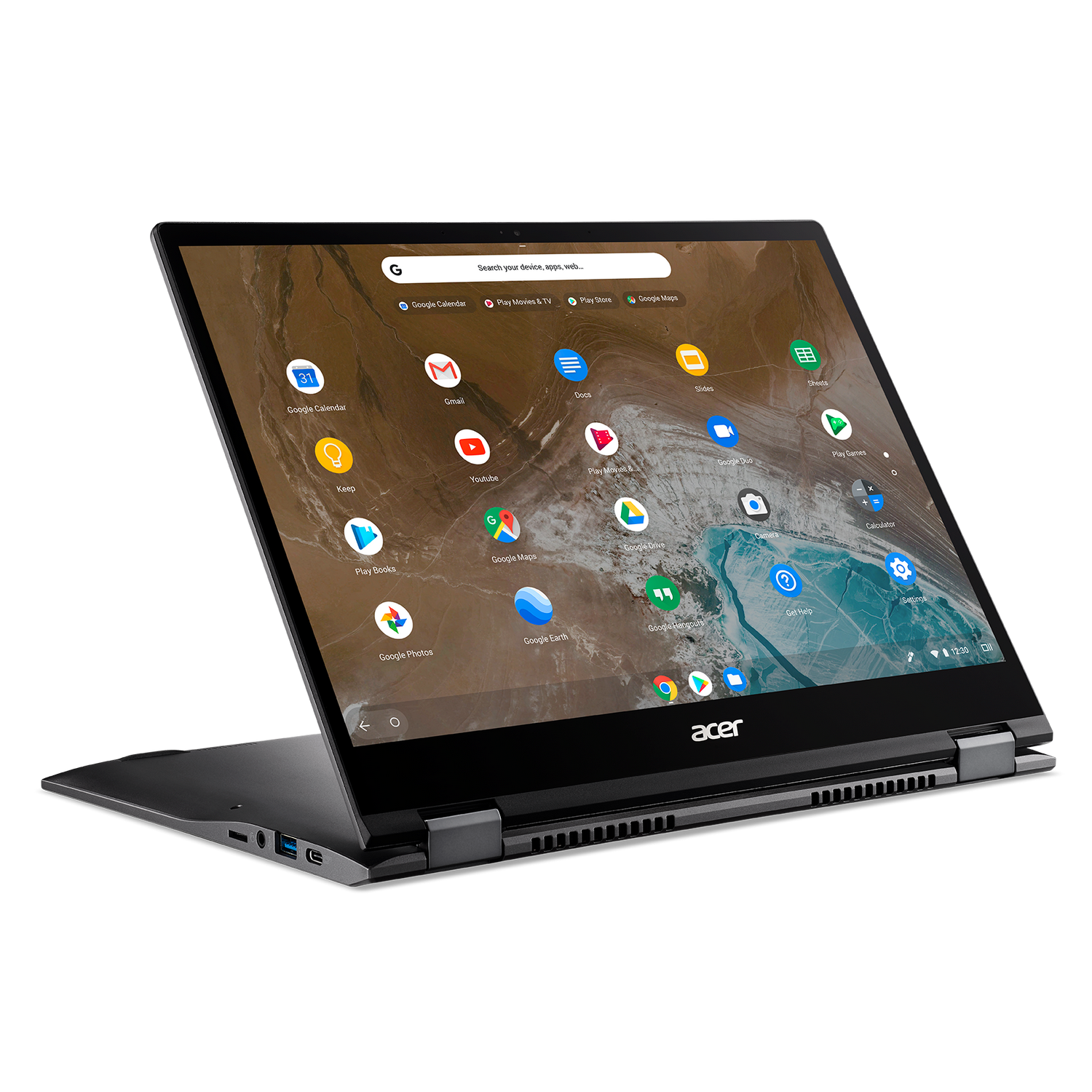 Convertible 2 en 1 - Acer Chromebook Spin 713 CP713-2W-72QT, 13.5" 2K, Intel® Core™ i7-10510U, 16GB RAM, 256GB SSD, Chrome OS