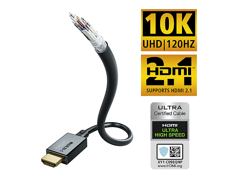 INAKUSTIK Premium Ultra High Speed HDMI Kabel HDMI 2.1, 2m