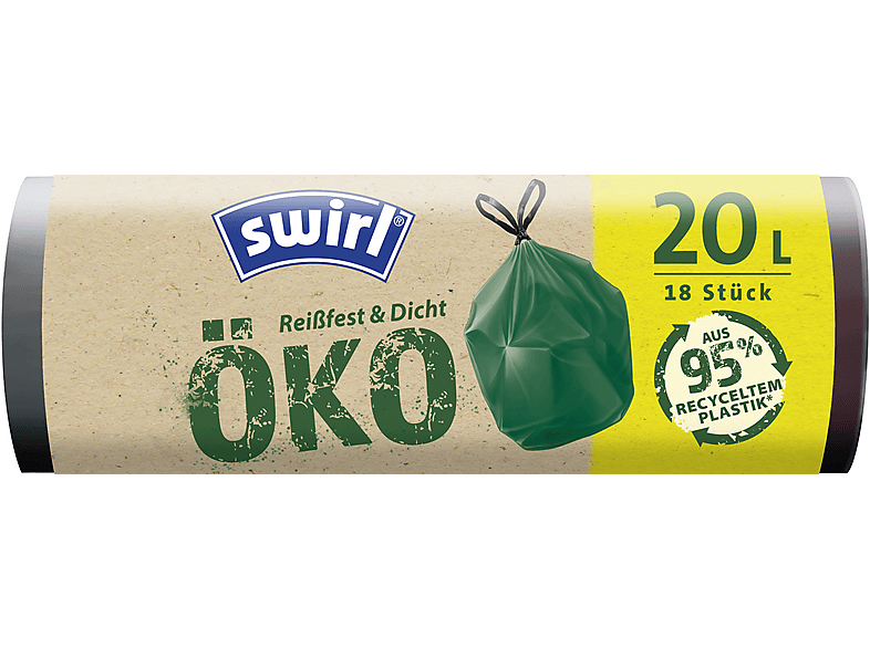 Swirl Müllbeutel 20l Öko mit Zugband
