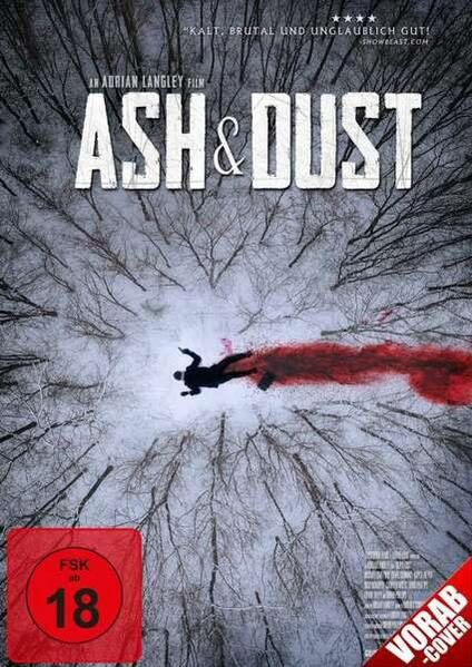 DVD-Cover eines Films mit verschneiter Landschaft. Eine Figur liegt im Schnee.
